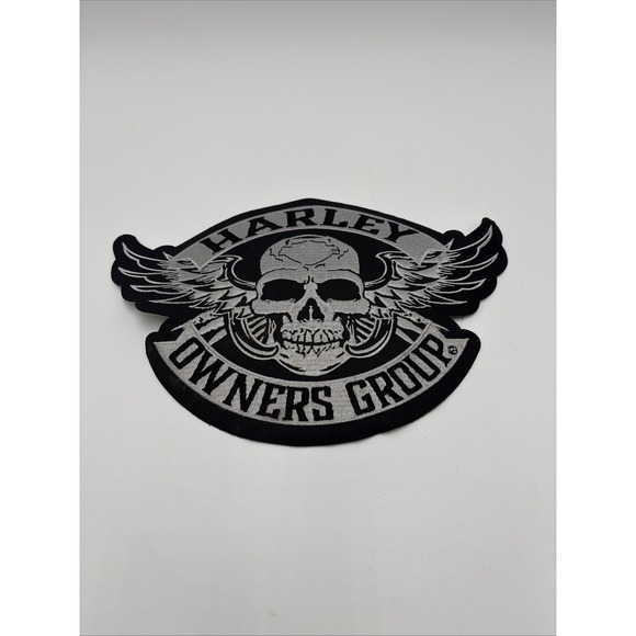 Other - Large Winged Skull Silver Patch ~ Harley Davidson Owners Group H.O.G.